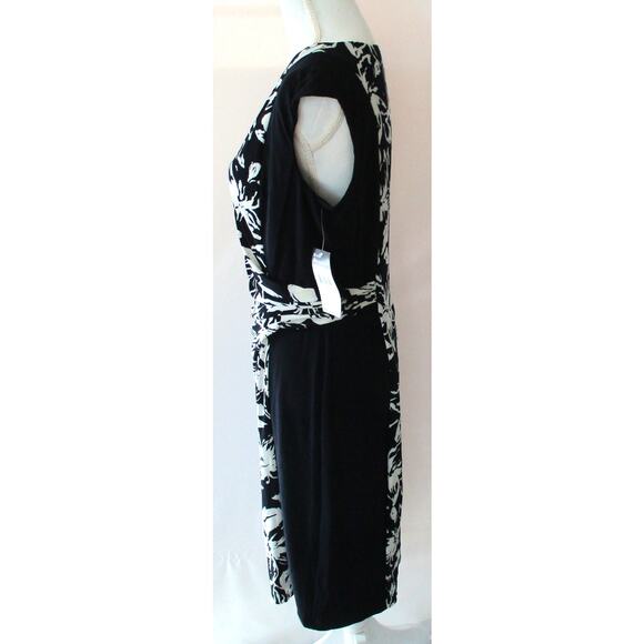 Chaps Women's Blue & White Floral Print Sleeveless Pull Over Dress Size Large - Picture 4 of 11